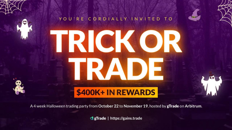 gTrade Unveils $400,000 “Trick or Trade” Halloween Contest on Arbitrum