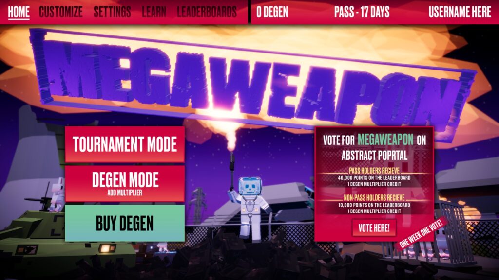 MEGAWEAPON Launches Season 1 With New Tournament Pass - EGamers.io - P2E NFT Games Portal