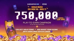 Sleepagotchi Lite's Gold Rush Event Offers a Chance to Win 750K $PIXEL Prizes!