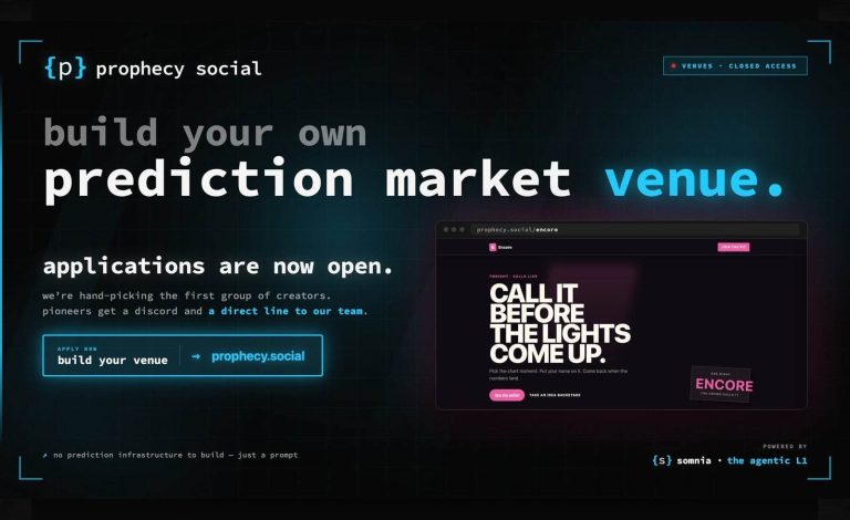 prophecy social lets anyone launch their own prediction market with venues In Brief:
