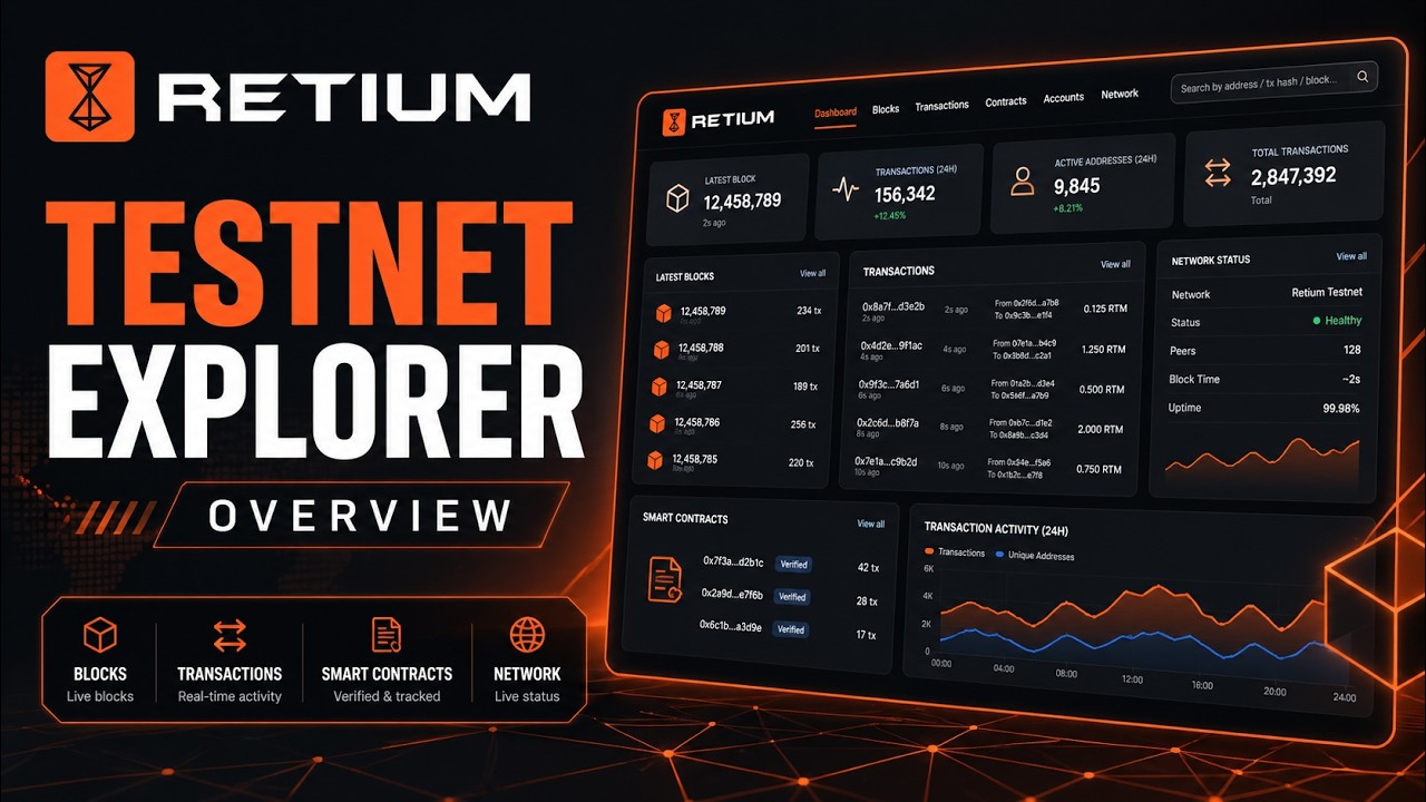 retiums public testnet goes live wallet first out the gate In Brief: