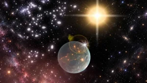 a jupiter mass object circling a brown dwarf could be the first moon found outside the solar system It's at least as massive as Jupiter, and it might be a moon.