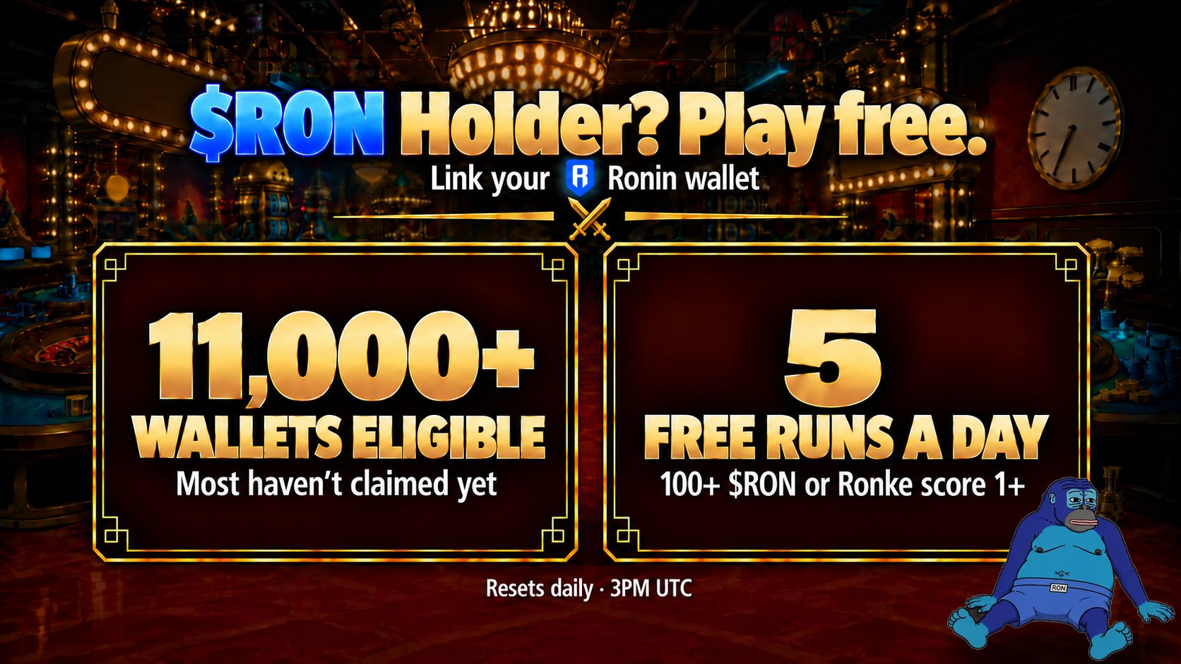 free ronke dungeon in loot survivor is open to more than 11000 ronin wallets In Brief: