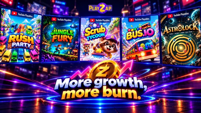 playzap pledges its youtube playables income to buying back and burning pzp once ad revenue sharing starts In Brief: