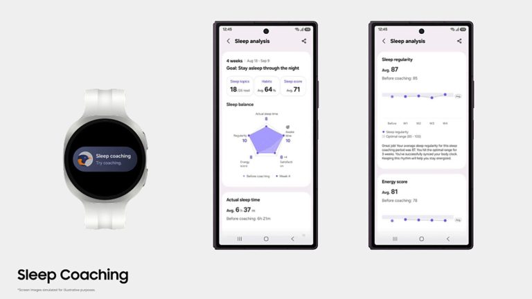 samsung health cuts sleep coaching requirement from a full week to just three nights Until now, Samsung's Sleep Coaching wouldn't offer any coaching until it had collected a full week of back-to-back sleep data within a month. That threshold has dropped to three days, and those days no longer need to be consecutive.