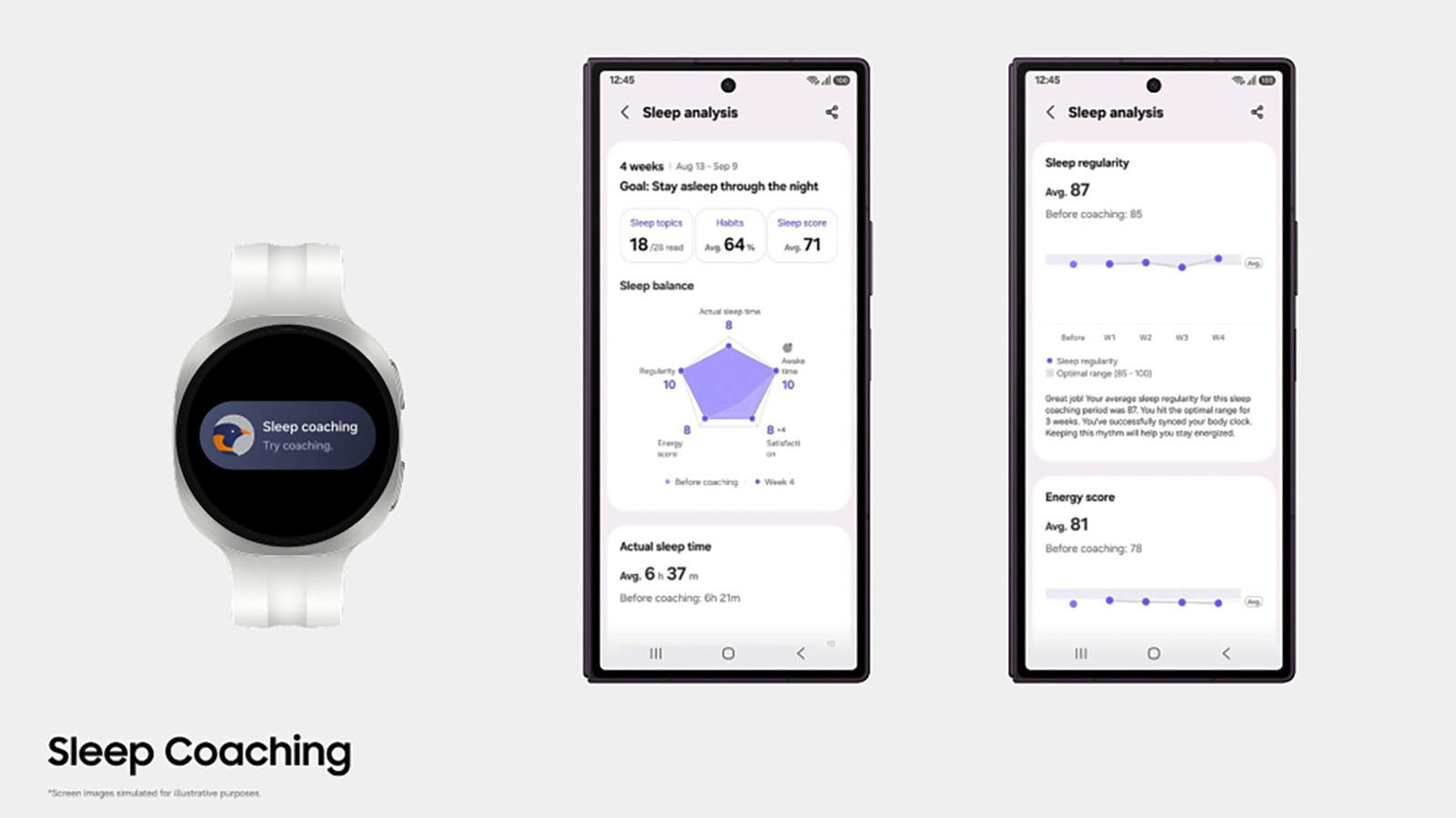 samsung health cuts sleep coaching requirement from a full week to just three nights Until now, Samsung's Sleep Coaching wouldn't offer any coaching until it had collected a full week of back-to-back sleep data within a month. That threshold has dropped to three days, and those days no longer need to be consecutive.